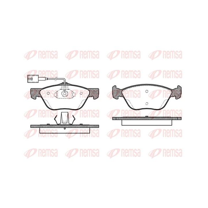 Stabdžių trinkelių rinkinys, diskinis stabdys REMSA 0589.42