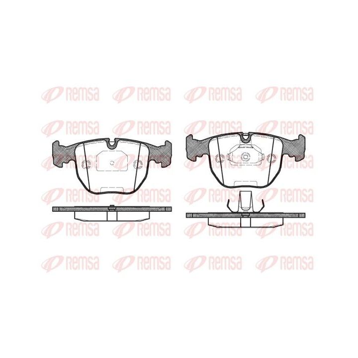 Stabdžių trinkelių rinkinys, diskinis stabdys REMSA 0596.00