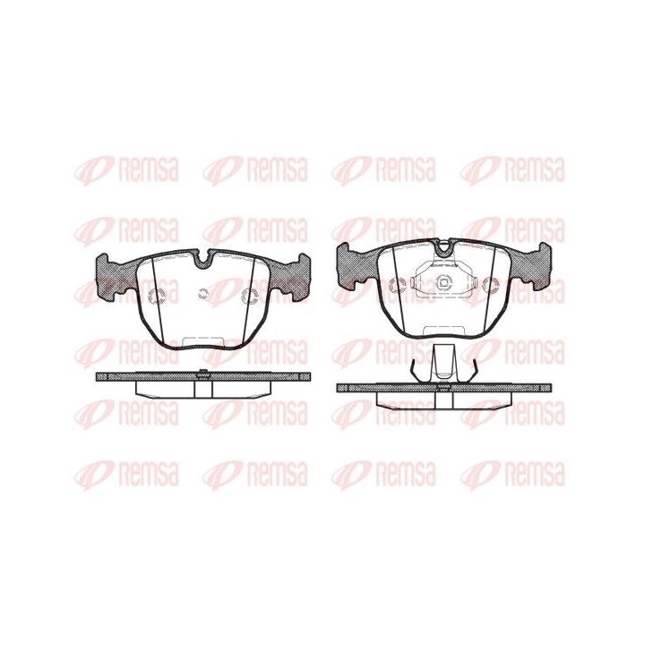 Stabdžių trinkelių rinkinys, diskinis stabdys REMSA 0596.10