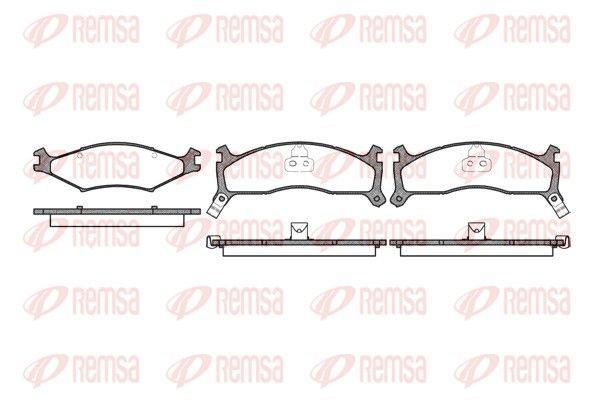 Stabdžių trinkelių rinkinys, diskinis stabdys REMSA 0600.02