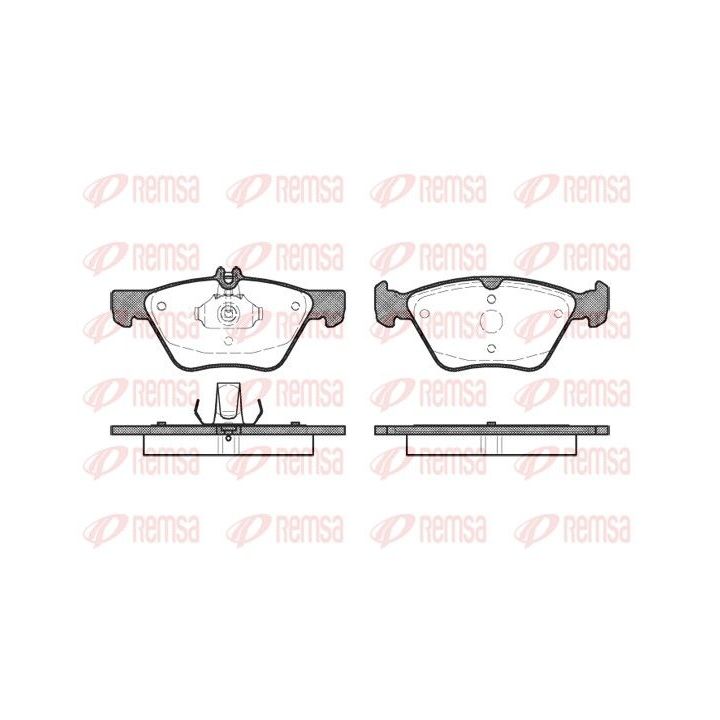 Stabdžių trinkelių rinkinys, diskinis stabdys REMSA 0601.00