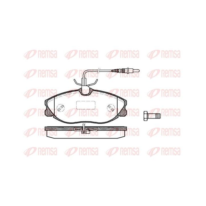 Stabdžių trinkelių rinkinys, diskinis stabdys REMSA 0604.04