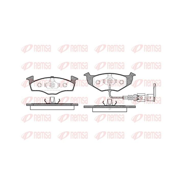 Stabdžių trinkelių rinkinys, diskinis stabdys REMSA 0609.11