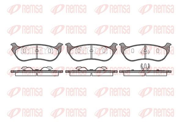 Stabdžių trinkelių rinkinys, diskinis stabdys REMSA 0628.75