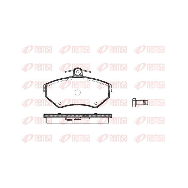 Stabdžių trinkelių rinkinys, diskinis stabdys REMSA 0631.00