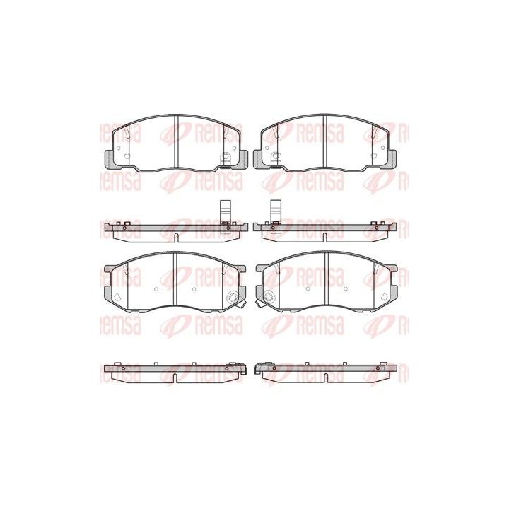 Stabdžių trinkelių rinkinys, diskinis stabdys REMSA 0636.04