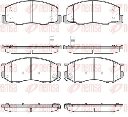 Stabdžių trinkelių rinkinys, diskinis stabdys REMSA 0636.04