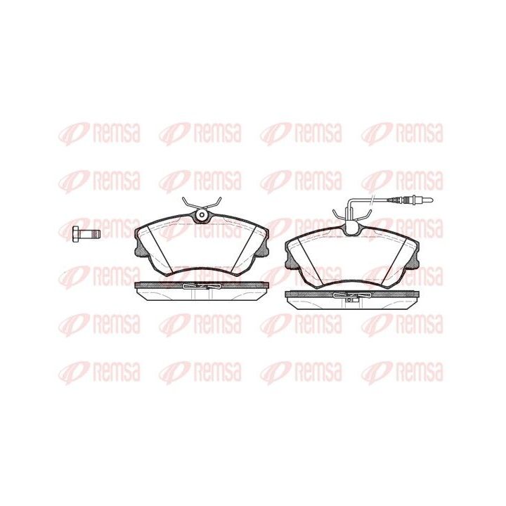 Stabdžių trinkelių rinkinys, diskinis stabdys REMSA 0638.02