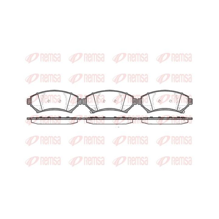 Stabdžių trinkelių rinkinys, diskinis stabdys REMSA 0641.02