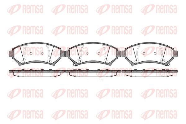 Stabdžių trinkelių rinkinys, diskinis stabdys REMSA 0641.02