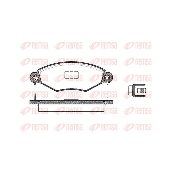 Stabdžių trinkelių rinkinys, diskinis stabdys REMSA 0643.10
