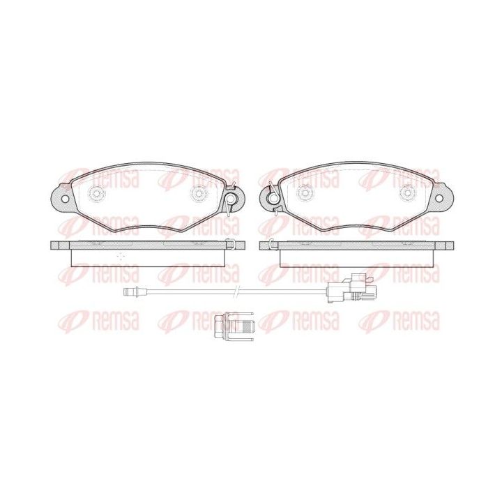 Stabdžių trinkelių rinkinys, diskinis stabdys REMSA 0643.30