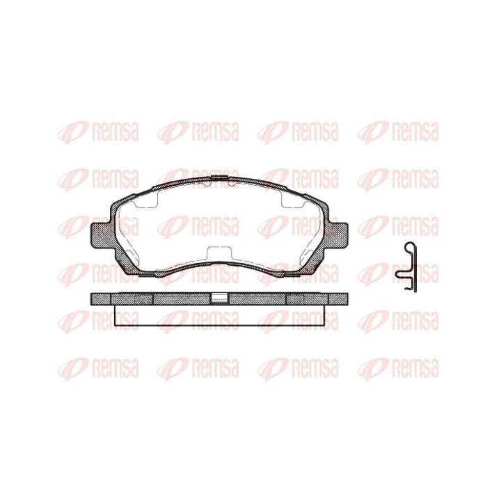 Stabdžių trinkelių rinkinys, diskinis stabdys REMSA 0647.02