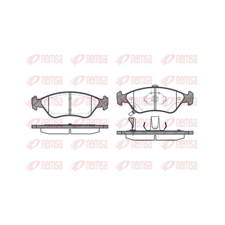 Stabdžių trinkelių rinkinys, diskinis stabdys REMSA 0648.02