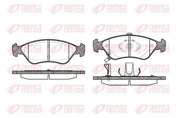Stabdžių trinkelių rinkinys, diskinis stabdys REMSA 0648.02