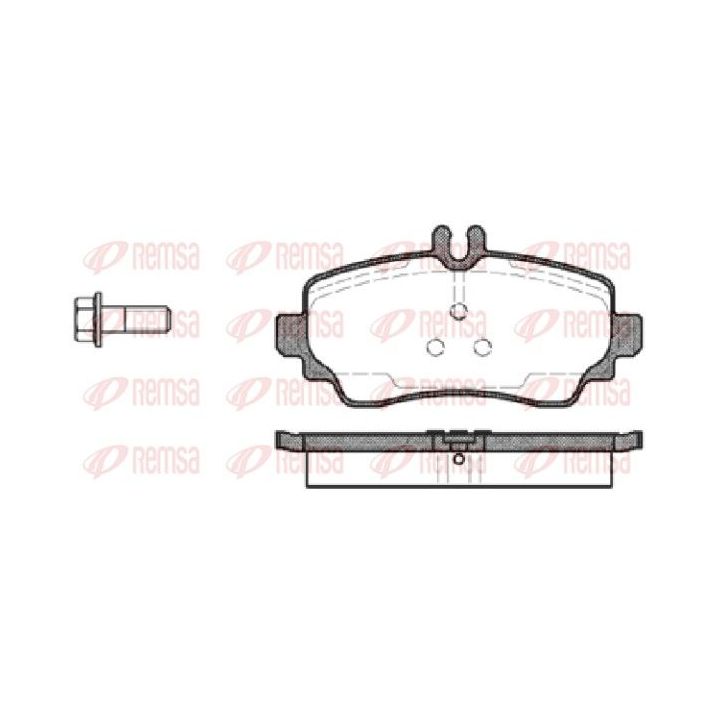 Stabdžių trinkelių rinkinys, diskinis stabdys REMSA 0650.00