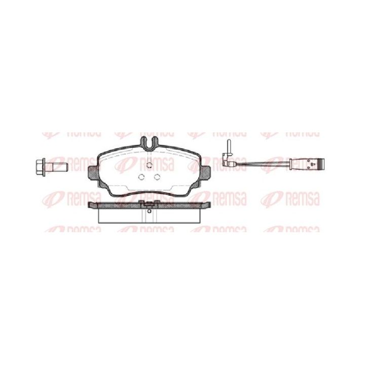 Stabdžių trinkelių rinkinys, diskinis stabdys REMSA 0650.22