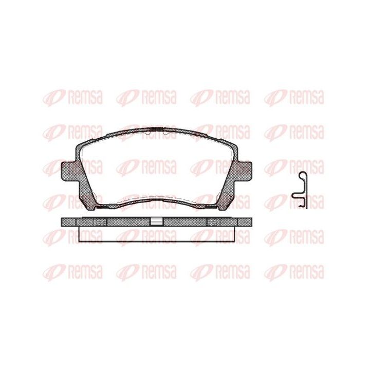 Stabdžių trinkelių rinkinys, diskinis stabdys REMSA 0655.02