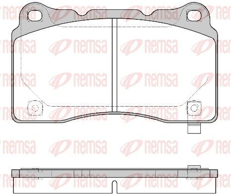 Stabdžių trinkelių rinkinys, diskinis stabdys REMSA 0666.24