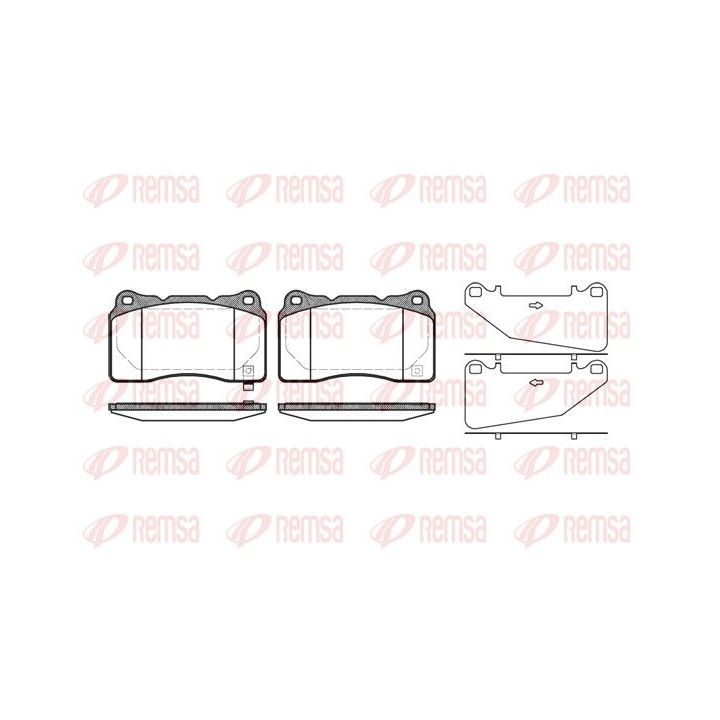 Stabdžių trinkelių rinkinys, diskinis stabdys REMSA 0666.32