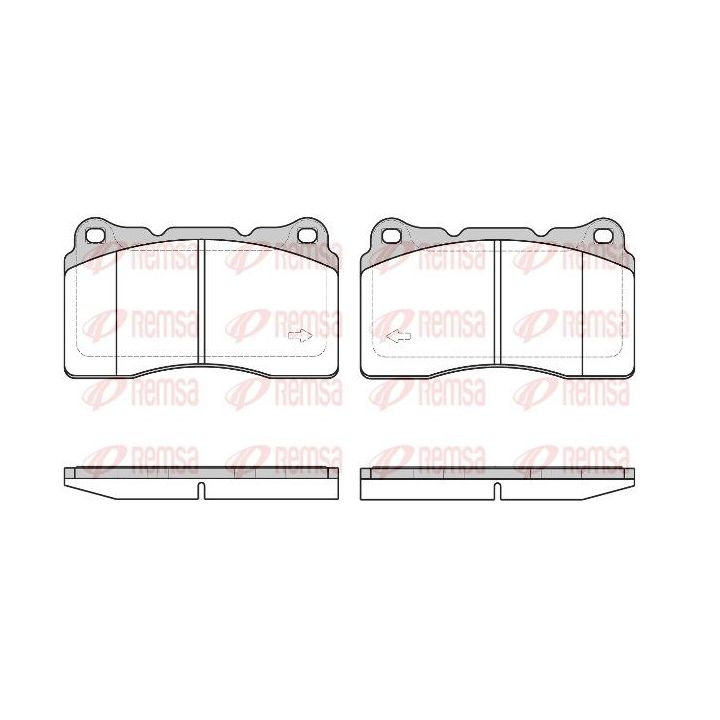 Stabdžių trinkelių rinkinys, diskinis stabdys REMSA 0666.40