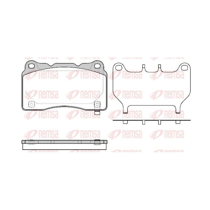 Stabdžių trinkelių rinkinys, diskinis stabdys REMSA 0666.64