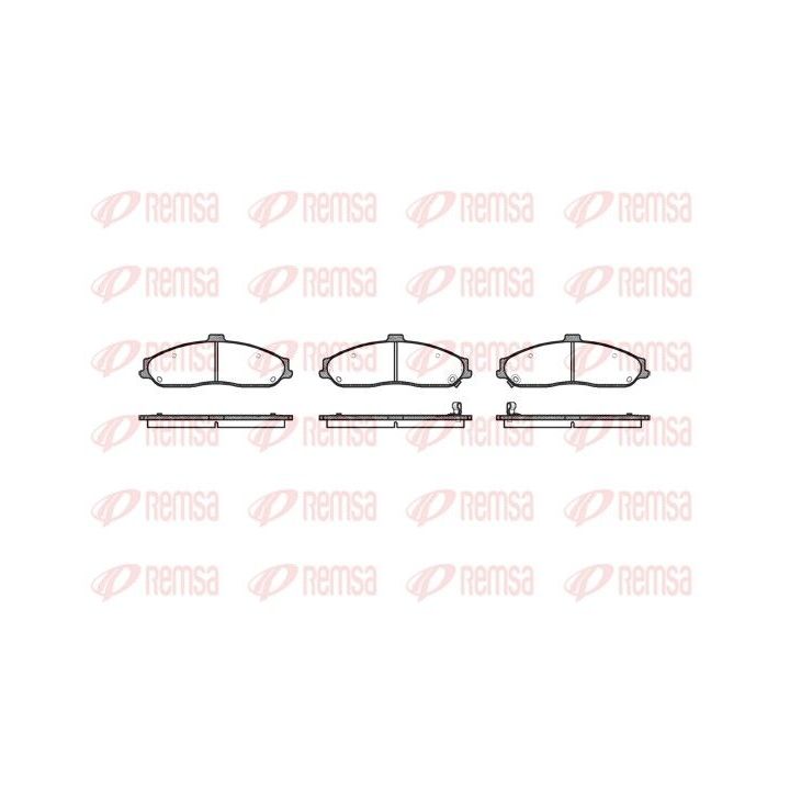 Stabdžių trinkelių rinkinys, diskinis stabdys REMSA 0667.02