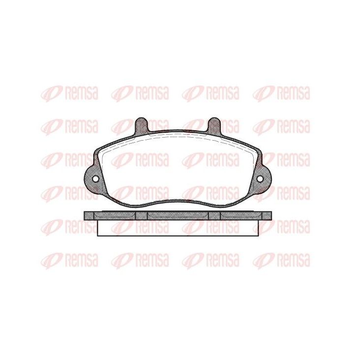 Stabdžių trinkelių rinkinys, diskinis stabdys REMSA 0677.00