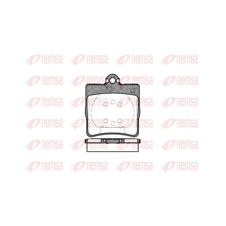 Stabdžių trinkelių rinkinys, diskinis stabdys REMSA 0678.00