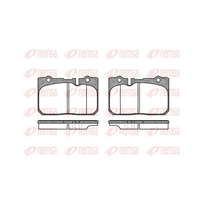 Stabdžių trinkelių rinkinys, diskinis stabdys REMSA 0679.00