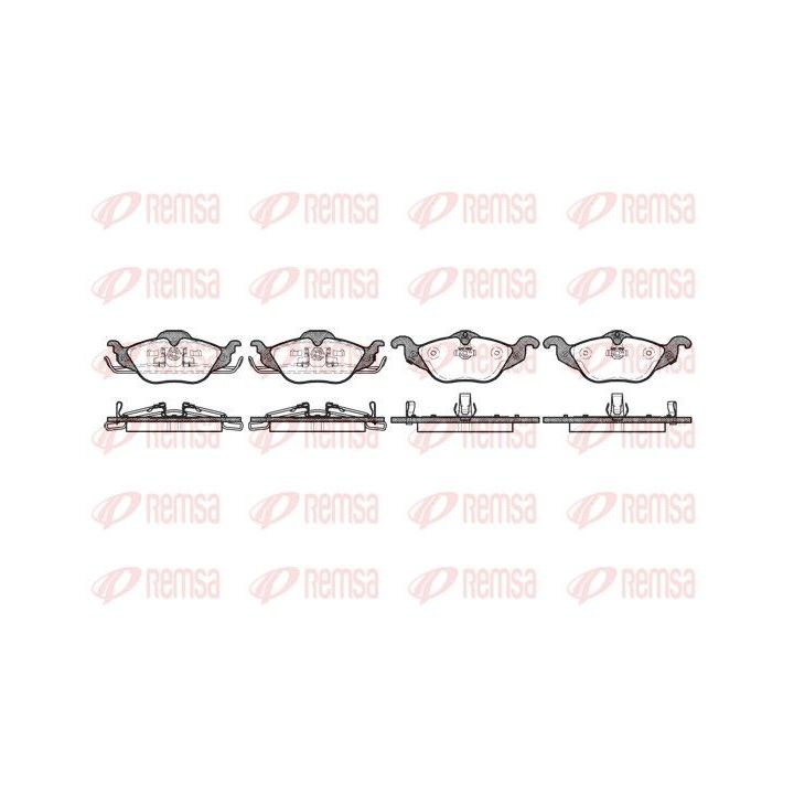 Stabdžių trinkelių rinkinys, diskinis stabdys REMSA 0684.02