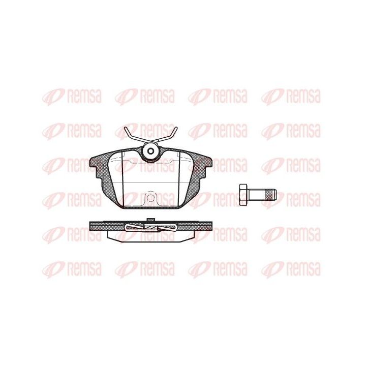 Stabdžių trinkelių rinkinys, diskinis stabdys REMSA 0692.00