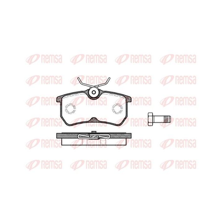 Stabdžių trinkelių rinkinys, diskinis stabdys REMSA 0693.00