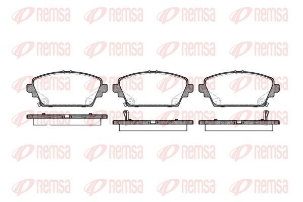 Stabdžių trinkelių rinkinys, diskinis stabdys REMSA 0694.02