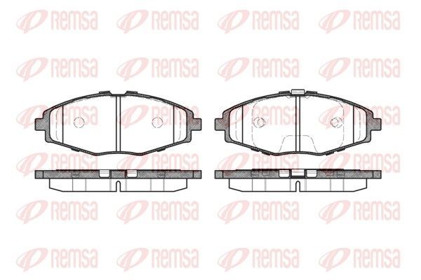 Stabdžių trinkelių rinkinys, diskinis stabdys REMSA 0696.00