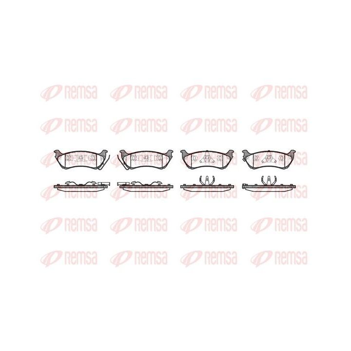 Stabdžių trinkelių rinkinys, diskinis stabdys REMSA 0698.01