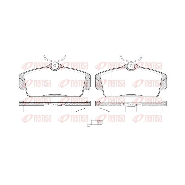 Stabdžių trinkelių rinkinys, diskinis stabdys REMSA 0704.10