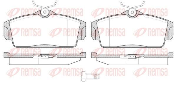 Stabdžių trinkelių rinkinys, diskinis stabdys REMSA 0704.10