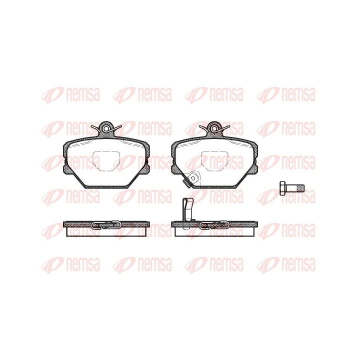 Stabdžių trinkelių rinkinys, diskinis stabdys REMSA 0705.02