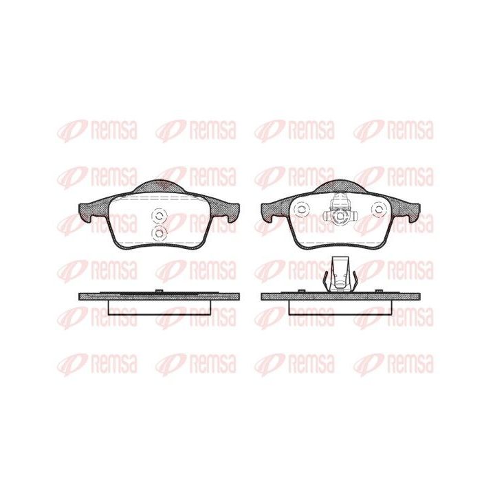 Stabdžių trinkelių rinkinys, diskinis stabdys REMSA 0714.00