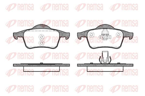 Stabdžių trinkelių rinkinys, diskinis stabdys REMSA 0714.00