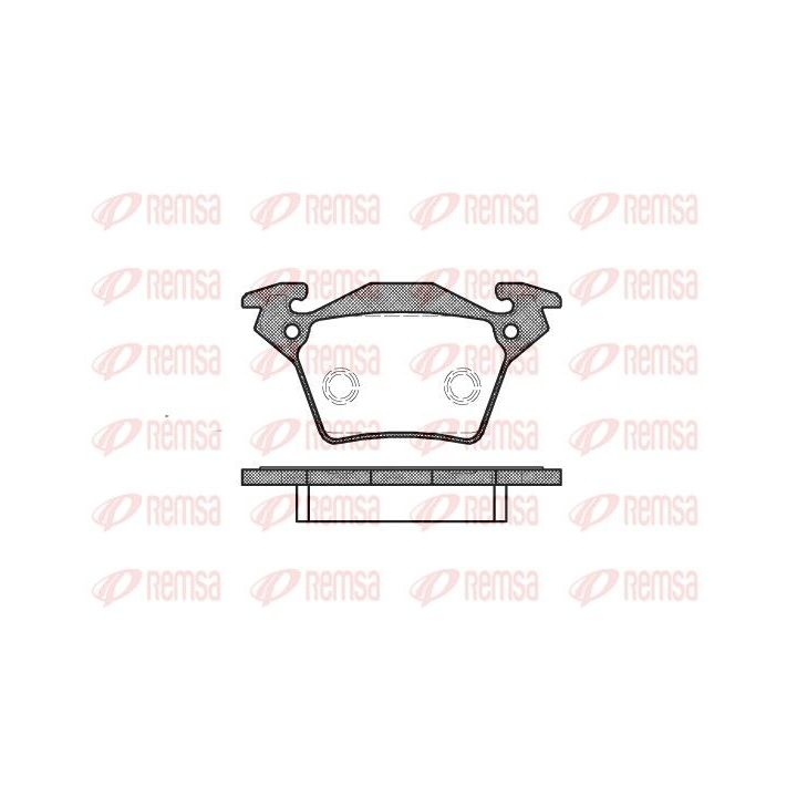 Stabdžių trinkelių rinkinys, diskinis stabdys REMSA 0717.00