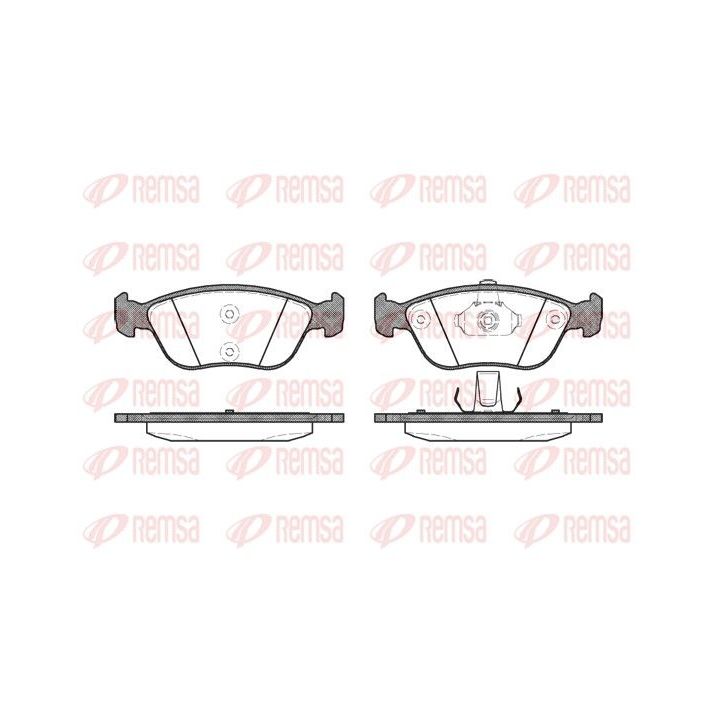 Stabdžių trinkelių rinkinys, diskinis stabdys REMSA 0722.00