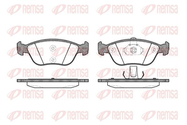 Stabdžių trinkelių rinkinys, diskinis stabdys REMSA 0722.00