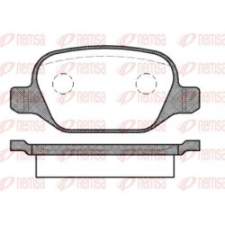 Stabdžių trinkelių rinkinys, diskinis stabdys REMSA 0727.10