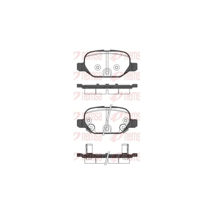 Stabdžių trinkelių rinkinys, diskinis stabdys REMSA 0727.32