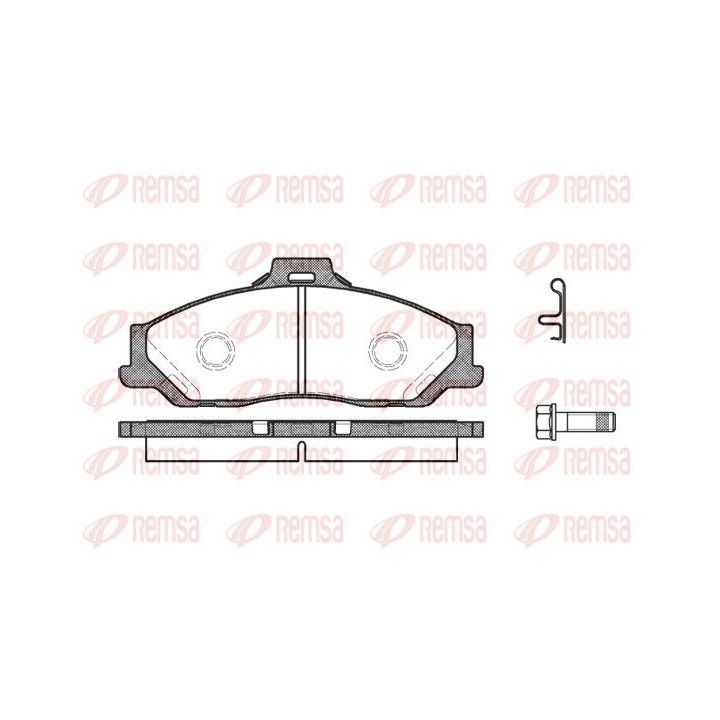 Stabdžių trinkelių rinkinys, diskinis stabdys REMSA 0730.01