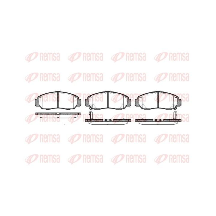 Stabdžių trinkelių rinkinys, diskinis stabdys REMSA 0747.12