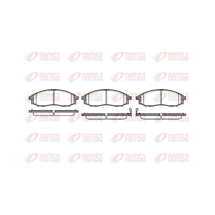 Stabdžių trinkelių rinkinys, diskinis stabdys REMSA 0748.02