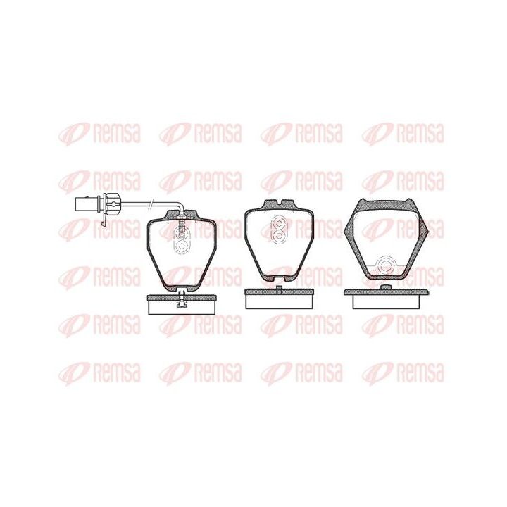 Stabdžių trinkelių rinkinys, diskinis stabdys REMSA 0752.02